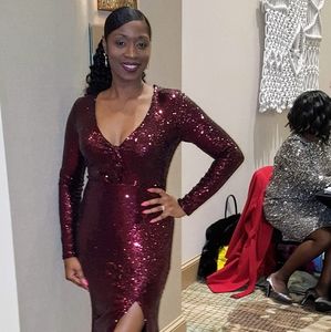 Wine/burgundy sequin dress